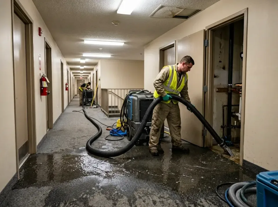 multi-unit-apartment-hallway-f-005 — frequently asked questions, Emergency Burst Pipe Water Extraction & Removal in Riverdal…